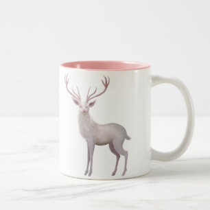 Weißer Hirsch Zweifarbige Tasse