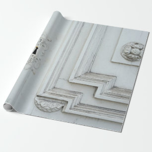 Weißer Holzrahmen Geschenkpapier