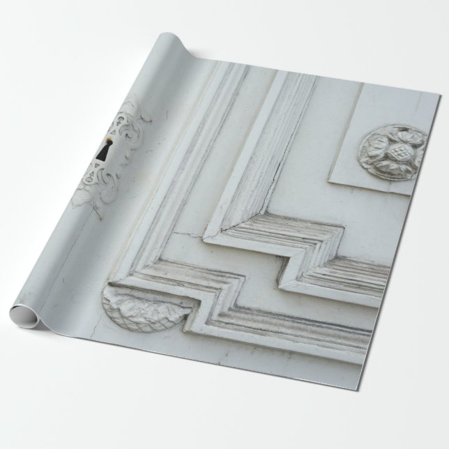 Weißer Holzrahmen Geschenkpapier (Ungerollt)