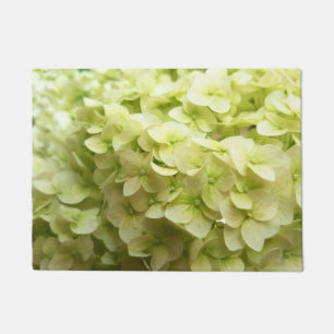 Weißer Hydrangea-Blumenhintergrund Fußmatte