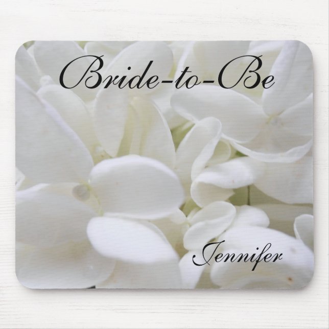 Weißer Hydrangea "Braut-zu-Ist" mousepad (Vorne)