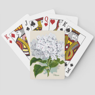 Weißer Hydrangea-Spielkarten Spielkarten