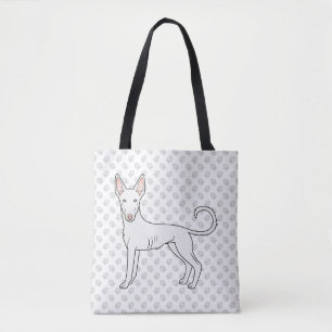 Weißer Ibizan Hound Glatthaar Cartoon-Hund & Pfote