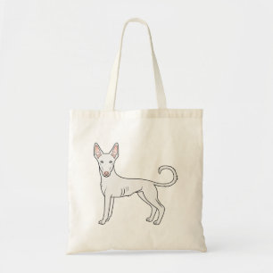 Weißer Ibizan Hound Glatthaar Süßer Cartoon-Hund Tragetasche