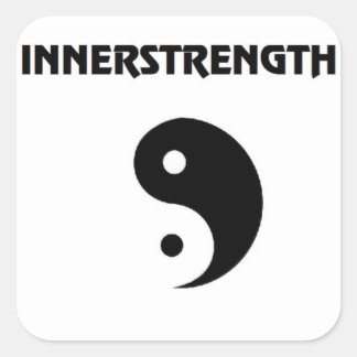 Weißer INNERSTRENGTH-Stiker Quadratischer Aufkleber