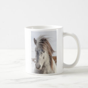 Weißer Isländischer Pferdekopf Tasse