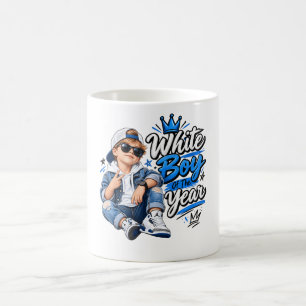 Weißer Junge Des Jahres Streetwear-Kind-Design Kaffeetasse