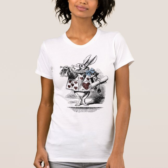 Weißer Kaninchen-T - Shirt (Vorderseite)
