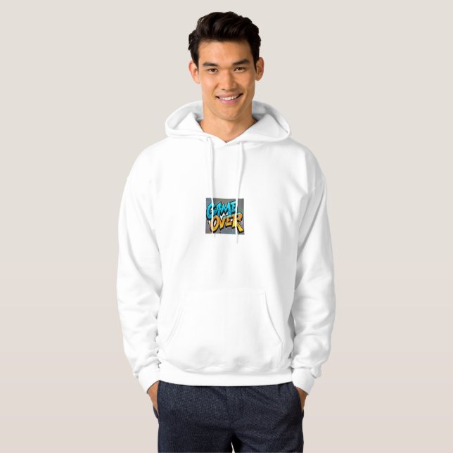 weißer Kapuzenpullover mit Design Hoodie (Vorne ganz)