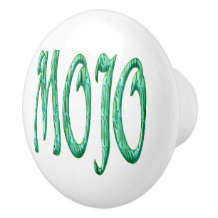 Weißer Keramik-Knopf Mojo Keramikknauf