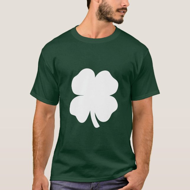 Weißer Kleeblatt T-Shirt (Vorderseite)