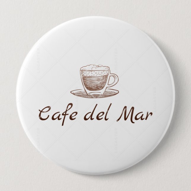 Weißer Knopf Button (Vorderseite)