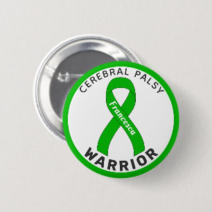 Weißer Knopf für den zerebralen Palsy-Krieger Button