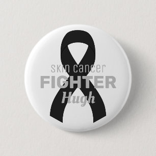 Weißer Knopf für Hautkrebs Button