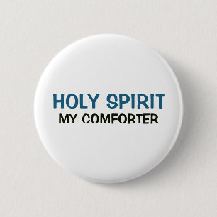 Weißer Knopf - Heiliger Geist Mein Tröster Button