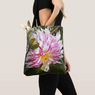 Weißer Kohlweißling auf rosa Dahlien-Blüten