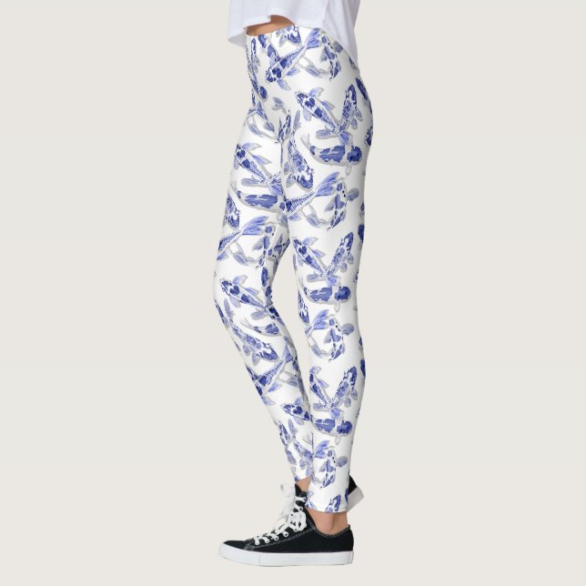 Weißer Koi-Fisch Leggings (Links)