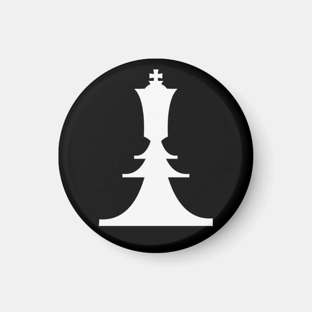 Weißer König Magnet (Vorne)