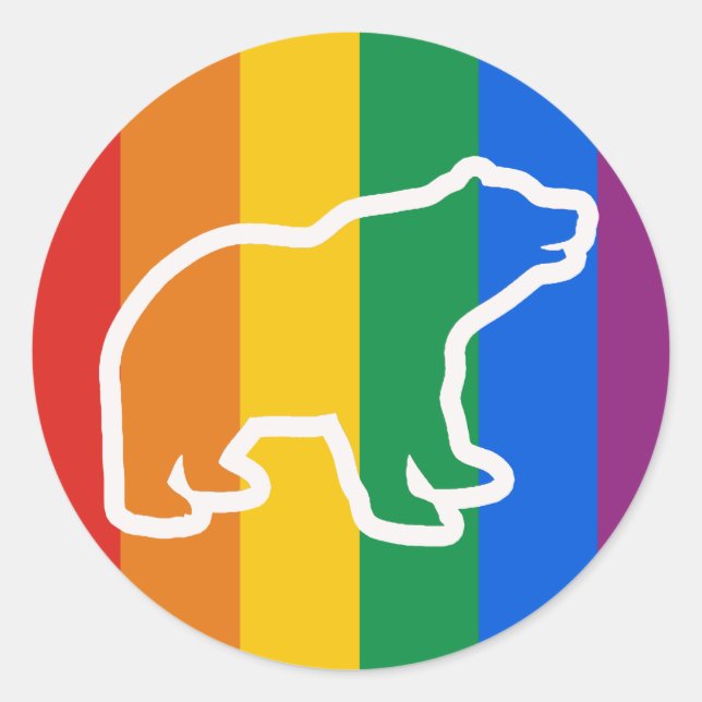 WEISSER KONTUR RUNDER AUFKLEBER (Vorderseite)