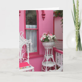 Weißer Korb auf Rosa - Martha's Vineyard Karte