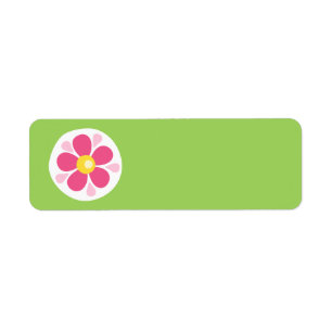 Weißer Kreis der niedlichen rosa Frühlings-Blume