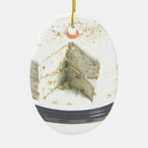 Weißer Kuchen Keramikornament