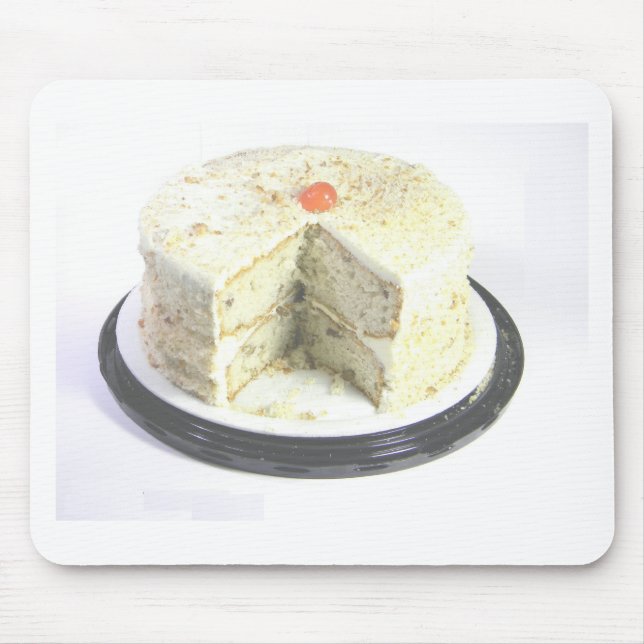 Weißer Kuchen Mousepad (Vorne)