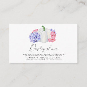 Weißer Kürbis - Dusche anzeigen Begleitkarte