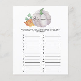 Weißer Kürbis - Kindernamensspiel