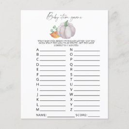 Weißer Kürbis - Kinderspiel. Baby Shower Game