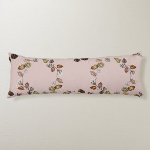 Weißer Kürbis mit Herbstleven Seitenschläferkissen