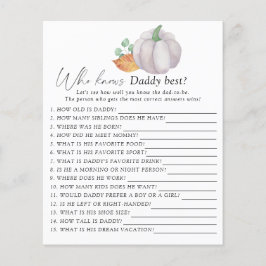 Weißer Kürbis - Wer kennt Papa bestes Spiel