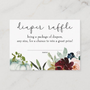 Weißer Kürbisfall in Liebe Windelwickler Begleitkarte