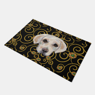 Weißer Labrador Retriever Fußmatte