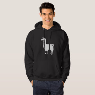 Weißer LamaHoodie Hoodie