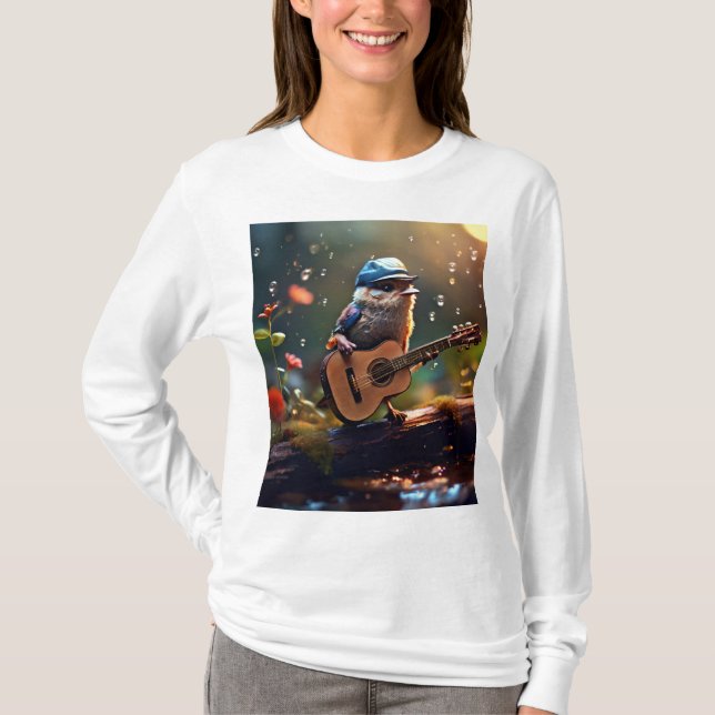 Weißer Langärmeliger T - Shirt (Vorderseite)