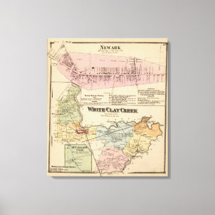 Weißer Lehm-Nebenfluss, Newark Leinwanddruck