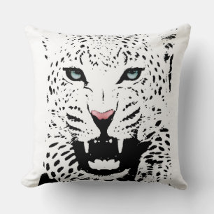 Weißer Leopard Kissen