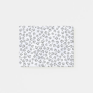 Weißer Leoparden Post-it Klebezettel