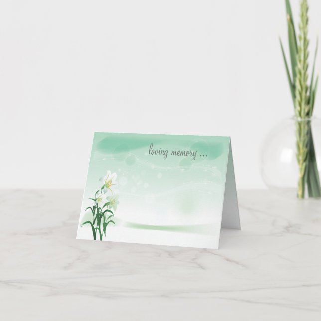 Weißer Lilienflorenknochen Karte (Vorderseite)