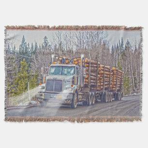 Weißer LKW - LKW und Highway Art Decke
