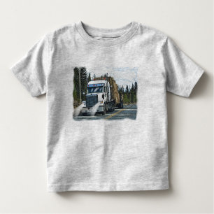 Weißer LKW mit Hay Bales für LKW Kleinkind T-shirt