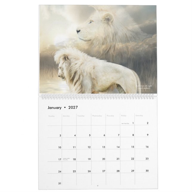 Weißer Löwe-Kunst-Kalender 2015 Kalender (Jan 2027)