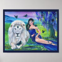 Weißer Löwe und Prinzessin von Renee Lavoie