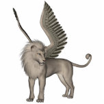 Weißer Löwe (Winged) Freistehende Fotoskulptur<br><div class="desc">Stehendes stolzes,  Flügel hielt Hoch,  das dieser König der Tiere den Mut und die Ausdauer illustriert,  es erfordert,  um den Titel König wirklich zu verdienen.</div>