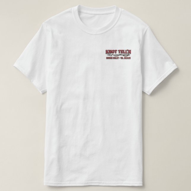 Weißer Marlin Rip Art Logo T-Shirt (Design vorne)