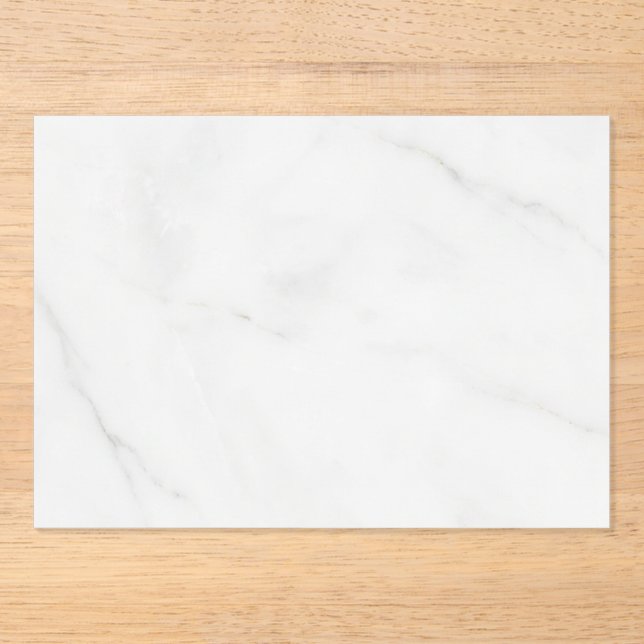Weißer Marmor Acryleinladungen (Vorderseite)