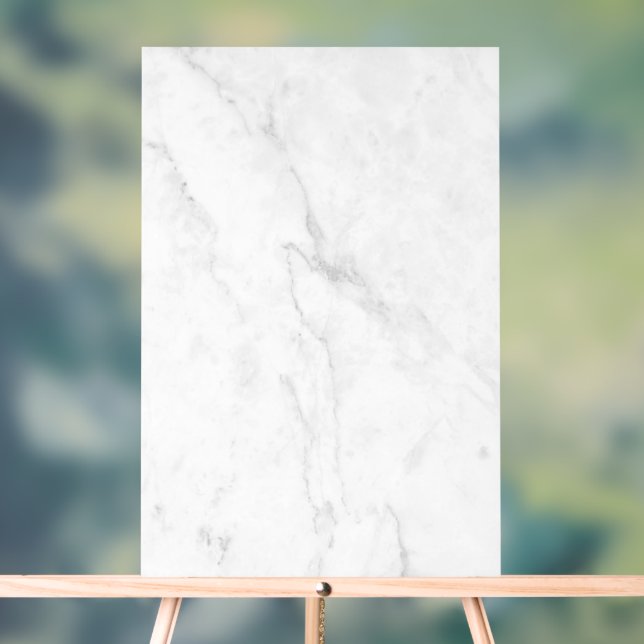 Weißer Marmor Acrylschild (Neutral)