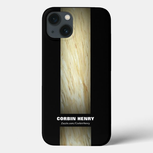 Weißer Marmor auf schwarzem iPad-Gehäuse Case-Mate iPhone Hülle (Rückseite)