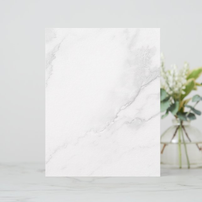 Weißer Marmor Briefbogen (Stehend Vorderseite)
